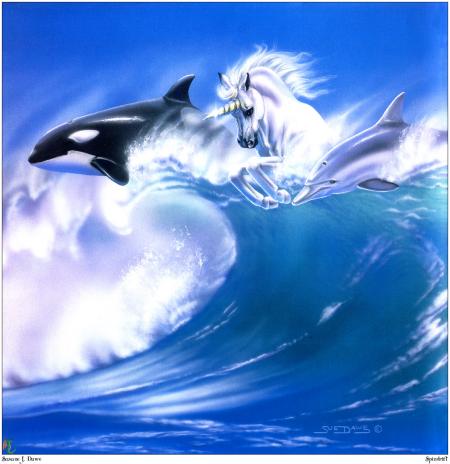 LICORNE  DAUPHIN ET UN ORQUE