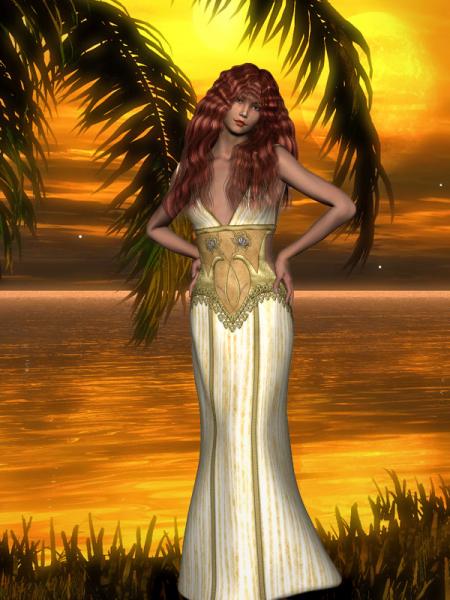 femme rousse romantique