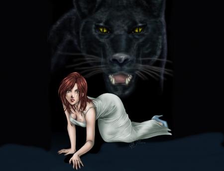 femme  ET PANTHERE 