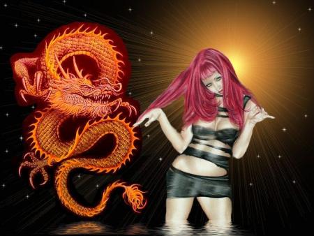 FEMME  CHEVEUX  ROUGE